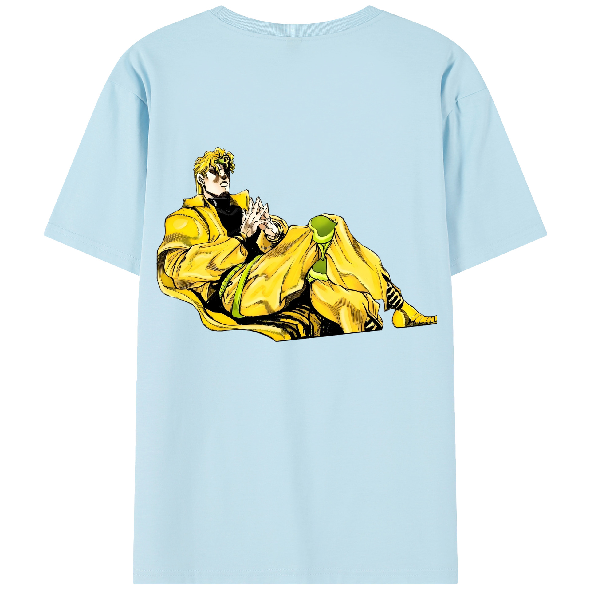（画像用） ジョジョの奇妙な冒険 ディオ?ブランドー JoJo's Bizarre Adventure Dio Brando 綿100％半袖Tシャツ（背面プリント）